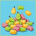 Peardrop sweets.